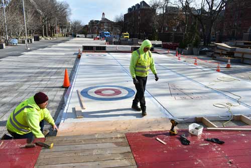 WinterFest Construction on the Plaza